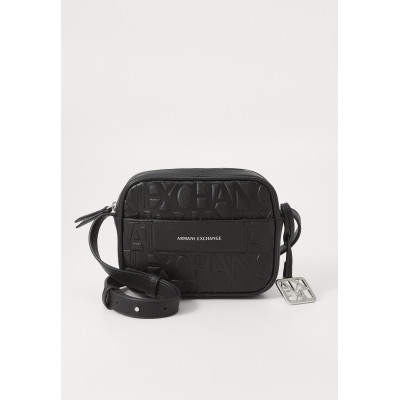 Bolso Bandolera Armani Exchange Messenger Marrón XW001578 detalle acabado y logotipo