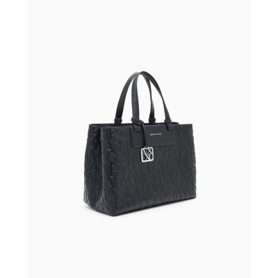 Bolso Shopper Armani Exchange Negro XW001222 perspectiva lateral tres cuartos