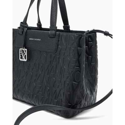 Bolso Shopper Armani Exchange Negro XW001222 interior forrado y capacidad