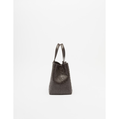 Bolso Tote Armani Exchange Marrón XW001222 detalle acabado y logotipo