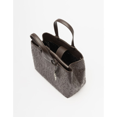 Bolso Tote Armani Exchange Marrón XW001222 interior forrado y capacidad