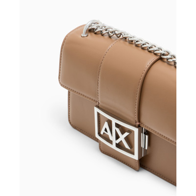 Bolso Bandolera Armani Exchange Messenger Camel XW000071 interior forrado y capacidad