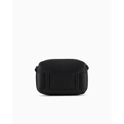Bolso Bandolera Armani Exchange Monograma Negro 942699 detalle acabado y logotipo