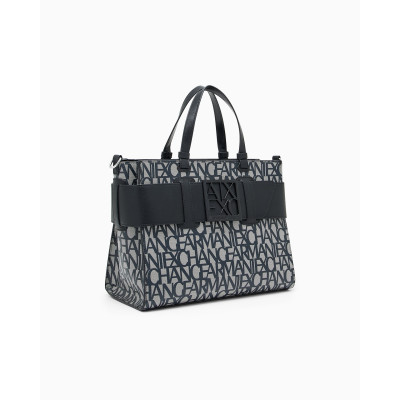 Bolso Shopping Armani Exchange Monograma Combinado 942689 vista trasera