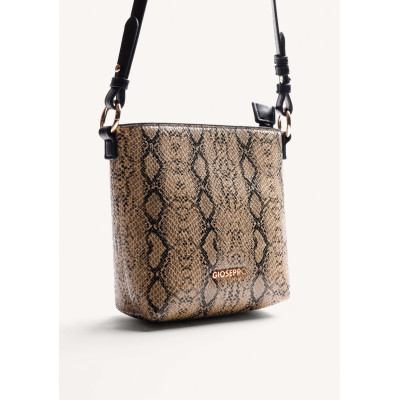 Bolso Saco Gioseppo Serpiente Taupe 80651 perspectiva lateral