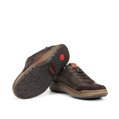 Zapatos Fluchos Hombre Rocky marrón deportivo vista lateral interior
