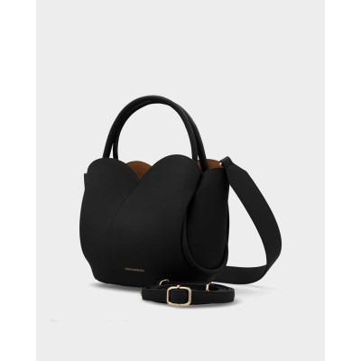 Bolso Noa Harmon Roselle negro detalle correa bandolera y compartimentos