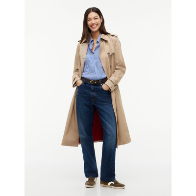 Zapatillas Tommy Hilfiger Mujer TH Tribeca marrón y blanco detalle puntera serraje