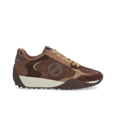 Zapatillas No Name Mujer Kate Sneaker chocolate plataforma vista lateral exterior