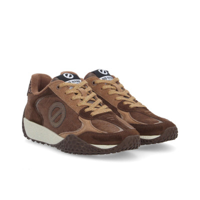 Zapatillas No Name Mujer Kate Sneaker chocolate plataforma perspectiva tres cuartos