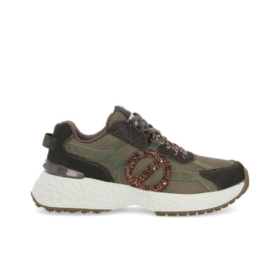 Zapatillas No Name Mujer Carter 2.0 Runner kaki bronce vista lateral exterior