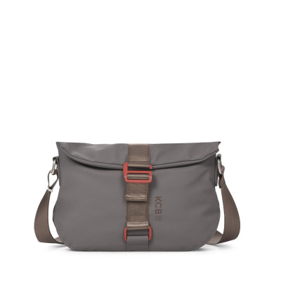 Bandolera antirrobo grande KCB Chain taupe vista frontal