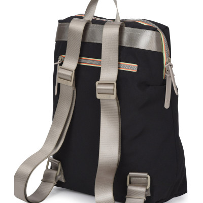 Mochila KCB Glow negro vista trasera asas