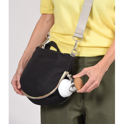 Bandolera pequeña KCB Glow negro vista trasera