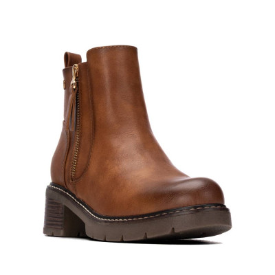 Botines Xti Basic mujer camel 130710 perspectiva tres cuartos