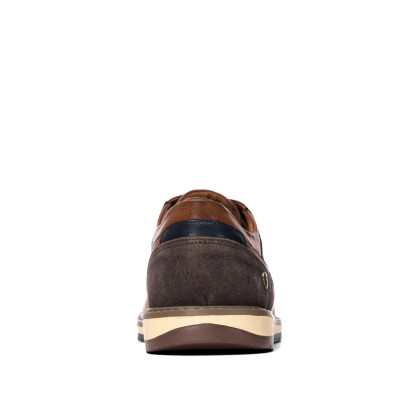 Zapatos Xti hombre plano casual marrón 146726 detalle cordones y empeine