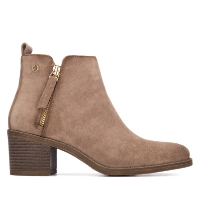 Botines Xti Basic mujer tacón camel 130713 vista lateral