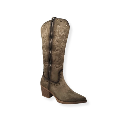 Botas Altas Xti Mujer Campera Taupe 146508