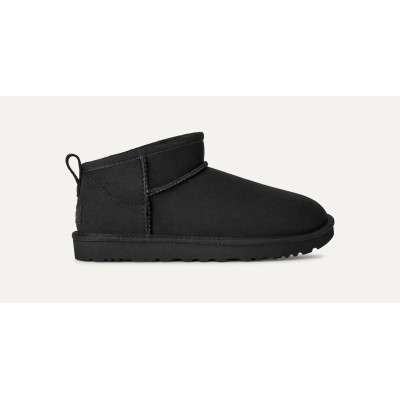 Botines UGG Classic Ultra Mini Mujer Negro 1116109 vista lateral principal