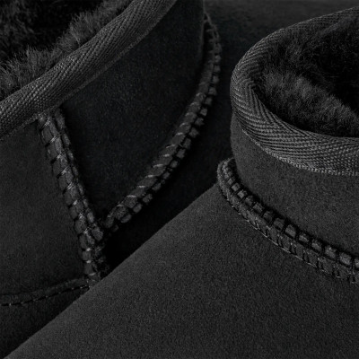 Botines UGG Classic Ultra Mini Mujer Negro 1116109 suela de amortiguacion