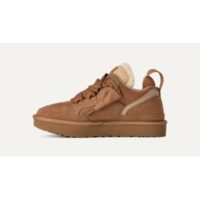 Zapatillas UGG Lowmel Mujer Chestnut Cuero 1144032 detalle de materiales y costuras