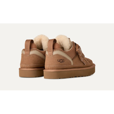 Zapatillas UGG Lowmel Mujer Chestnut Cuero 1144032 vista trasera y talon