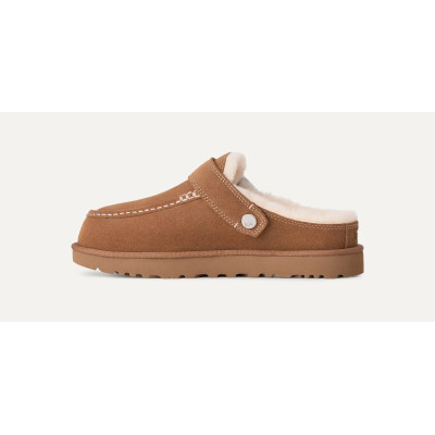 Zuecos UGG Goldenstar Evelina Mujer Chestnut 1180251 detalle de materiales y costuras