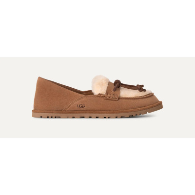 Mocasines UGG Zora Mujer Chestnut Piel 1182151 vista lateral principal