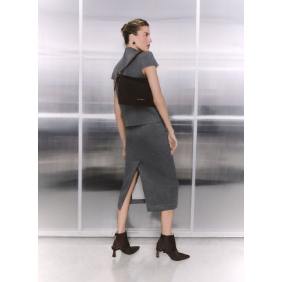 Botines Piel Hispanitas HI265070 Café Combinado vista frontal perspectiva