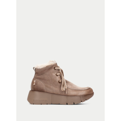 Botines Wallabee Hispanitas PHI265130 Taupe Serraje vista lateral principal
