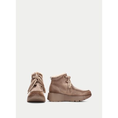 Hispanitas Botines Mujer Taupe PHI265130 vista posterior y suela