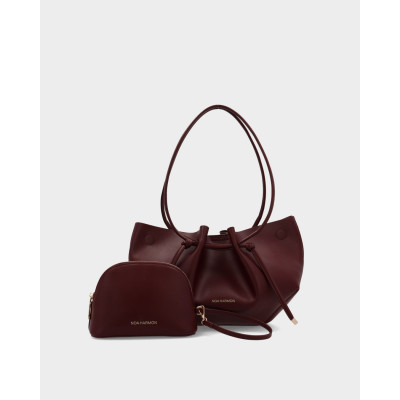 Bolso Noa Harmon Burdeos 10495 vista trasera y suela