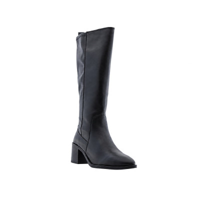 Botas Altas Piel Negra Box Mujer 7356622