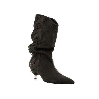 Botas Popa Tacón Marrón BS41803 | Lázaro