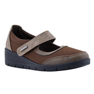 Merceditas Be Casual Velcro Marrón KHM13 | Lázaro