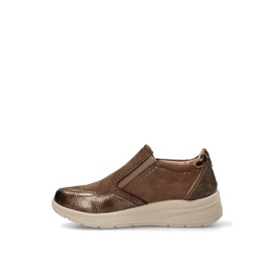 Zapatos Amarpies Cómodos Taupe 31131 detalle de cremallera y materiales