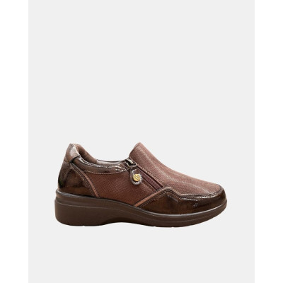 Zapatos Amarpies Cómodos Marrón 31033 vista lateral exterior