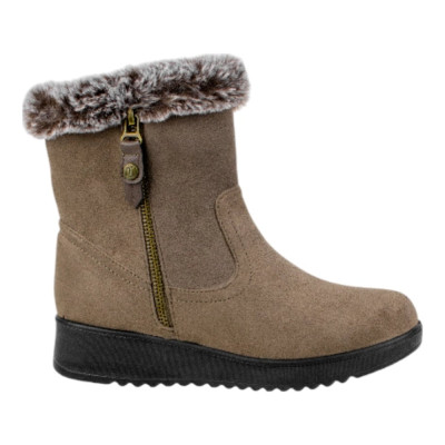Botines Amarpies Borreguillo Taupe 31140 vista lateral exterior