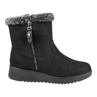 Botines Amarpies Borreguillo Negro 31140 vista lateral exterior
