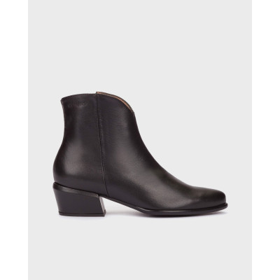 Botines Wonders Piel Negro D-2001 vista lateral exterior
