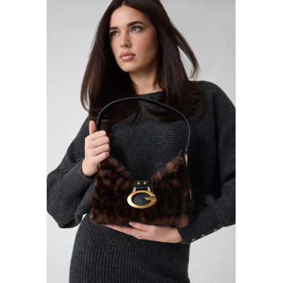 Bolso Guess Camden Leopardo HWLB9308720-LEO detalle logotipo y acabados