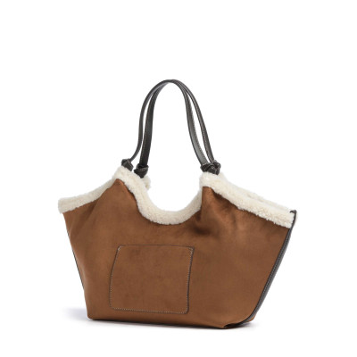 Bolso DKNY Paula Cuero Serraje vista posterior y acabados