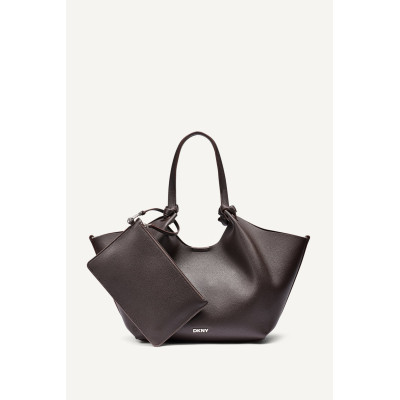 Bolso DKNY Hobo Marrón Chocolate vista frontal principal