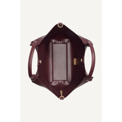 Bolso DKNY Hobo Burdeos Drapeado interior amplio y compartimentos