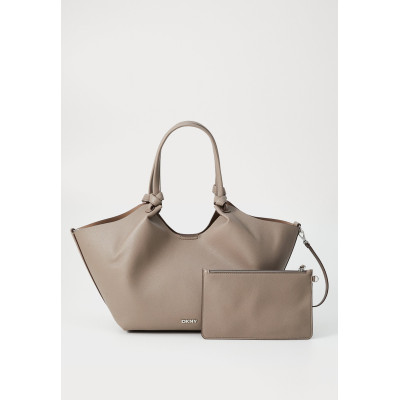 Bolso DKNY Hobo Gris Drapeado vista frontal principal