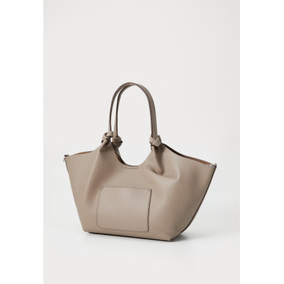 Bolso DKNY Hobo Gris Drapeado vista lateral y proporciones