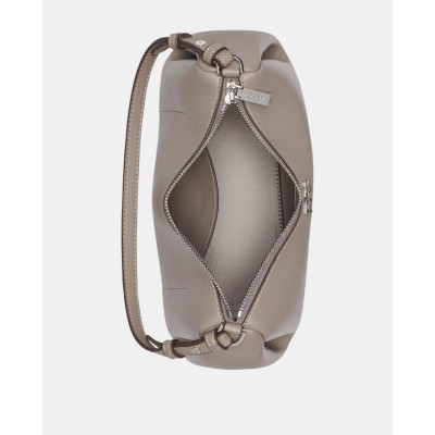 Bolso DKNY Baguette Gris Hombro vista posterior y acabados