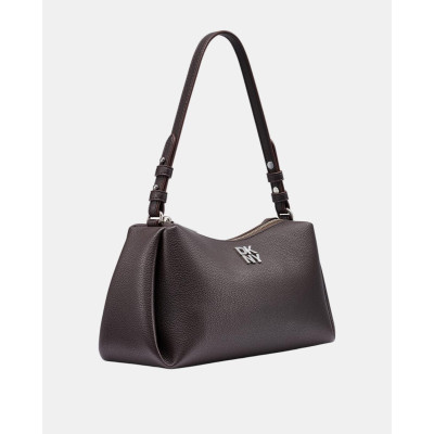Bolso DKNY Baguette Marrón Café vista lateral y proporciones