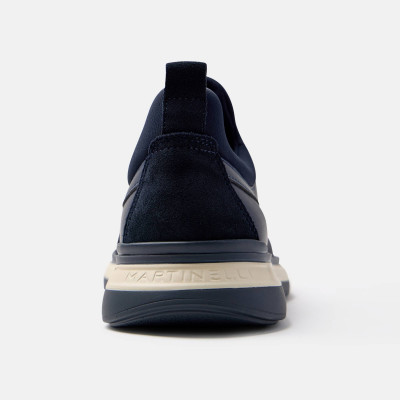Zapatillas Martinelli Walden Hombre Marino detalle picado brogue y piel