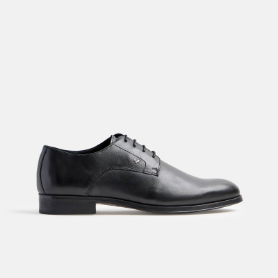 Zapatos Martinelli Empire hombre negro vista frontal cordones encerados